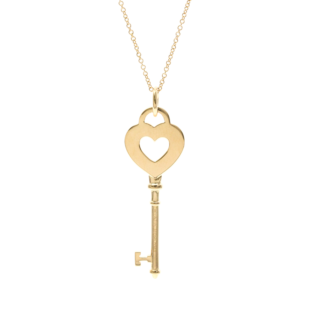 TIFFANY 18k Gold Diamond Heart Necklace - Picture 2 of 13